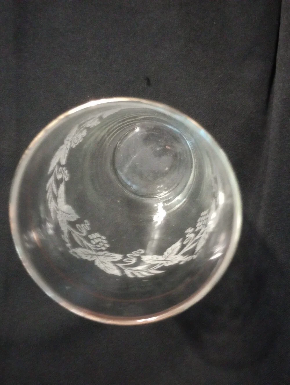 Bartlett Collins Sugar Frosted Grapes& Vine Pattern W/Gold Rim Tumblers-Set of 3